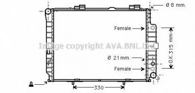 AVA QUALITY COOLING ms2228 -  Радиатор, охлаждение двигателя